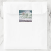 Skimboarding by Shirley Taylor Squareステッカー スクエアシール (バッグ)