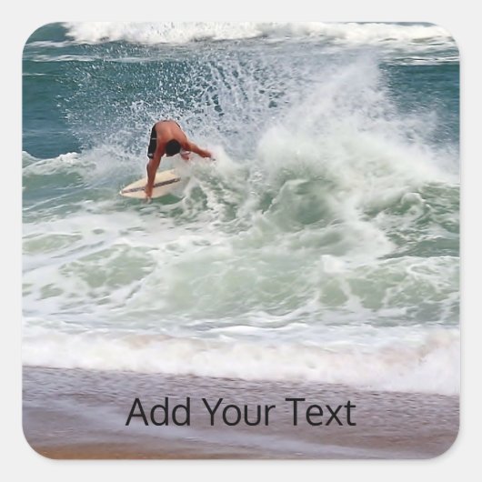 Skimboarding by Shirley Taylor Squareステッカー スクエアシール (正面)