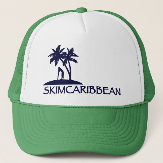 Skimcaribbeanのやしロゴの泡立った帽子 キャップ (正面)