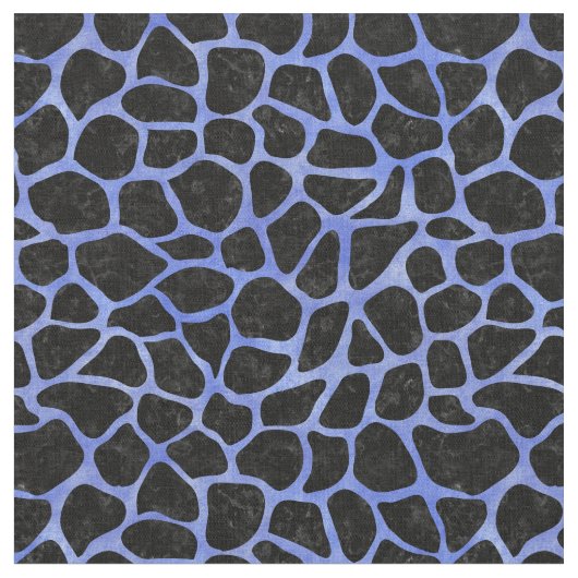 SKIN1黒い大理石及び青い水彩画(R) ファブリック (クローズアップ)