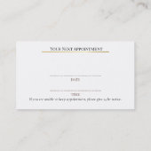 Skin care & Beauty Appointment Card 予約カード (裏面)