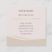 Skin care & Beauty Salon スクエア名刺 (裏面)