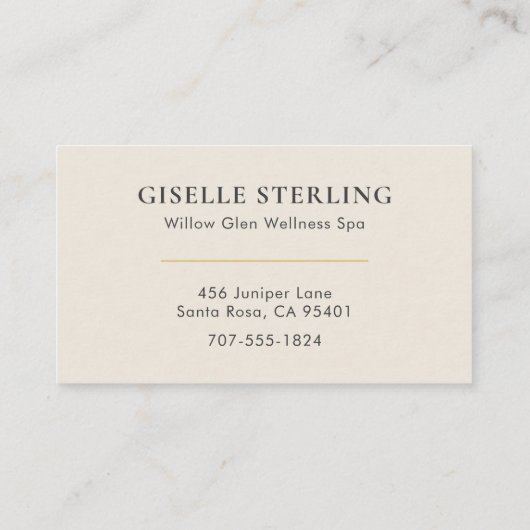 Skin Care Specialist 名刺 (裏面)