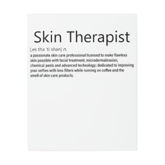 Skin Therapist Definition Skincare lover メタルプリント