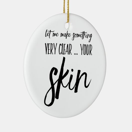 Skincareのクリスマスのオーナメントのギフトの現在 セラミックオーナメント (右)