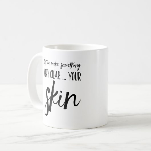 Skincareのコンサルタントのギフトのエステティシャンのマグの現在 コーヒーマグカップ (正面左)