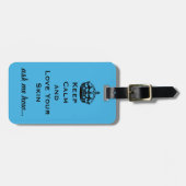 Skincareの恋人: "平静を保ち、愛して下さいあなたの皮"を ラゲッジタグ (正面横)