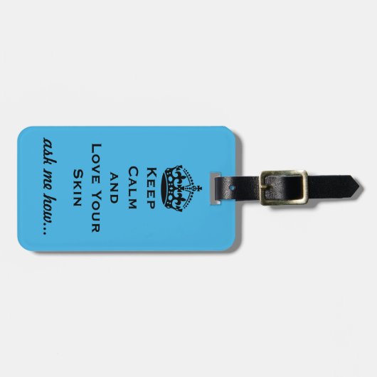 Skincareの恋人: "平静を保ち、愛して下さいあなたの皮"を ラゲッジタグ (正面横)