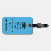 Skincareの恋人: "平静を保ち、愛して下さいあなたの皮"を ラゲッジタグ (裏面横)