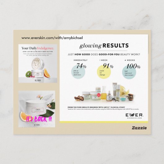 Skincareの郵便はがき ポストカード (裏面)