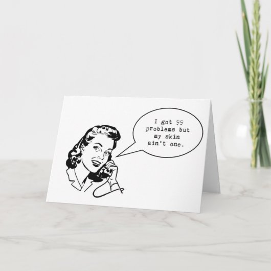 Skincareのnotecard…私は99の問題を…得ました カード (正面)