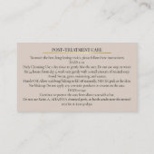 Skincare & Beauty After Care Card 予約カード (裏面)