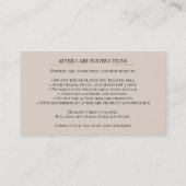 Skincare & Beauty After care Card 予約カード (裏面)