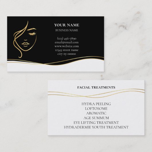 Skincare & Beauty Salon 名刺 (正面/裏面)
