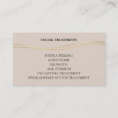 Skincare & Beauty Salon 名刺 (裏面)