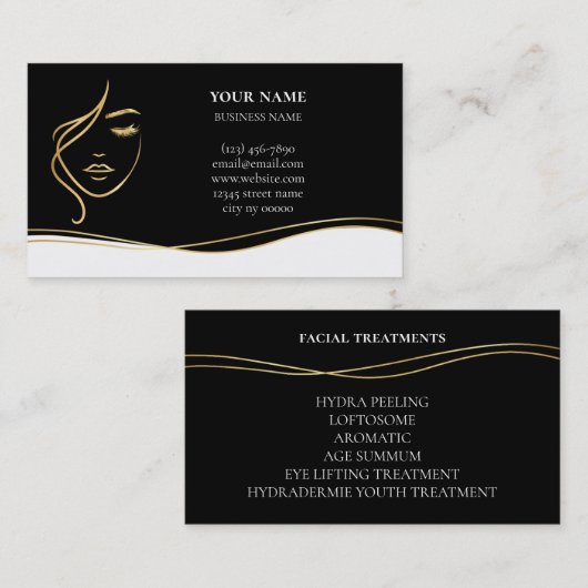 Skincare & Beauty Salon 名刺 (正面/裏面)