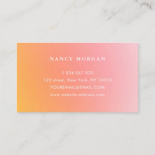 Skincare Groovy Retro Peach  名刺 (裏面)