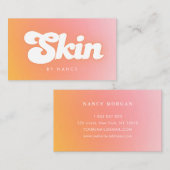 Skincare Groovy Retro Peach 名刺 (正面/裏面)