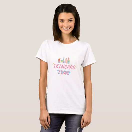 Skincare Time – Relaxing Self Care Quote Design Tシャツ (正面フル)