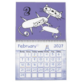 Skinny Catカレンダー カレンダー (2月 2027)