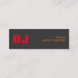 Skinny DJグレースタイリッシュ背景（赤）オレンジ スキニー名刺