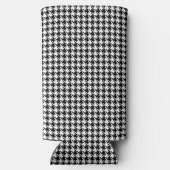 Skinny Monogram Initials, Houndstooth Pattern, スリム缶クーラー (裏面)