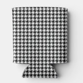 Skinny Monogram Initials, Houndstooth Pattern 12oz 缶クーラー (裏面)