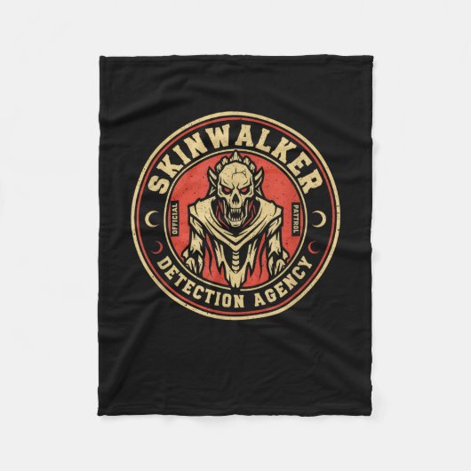Skinwalker Detection Agency Funny Cryptid Skinwalk フリースブランケット (正面)