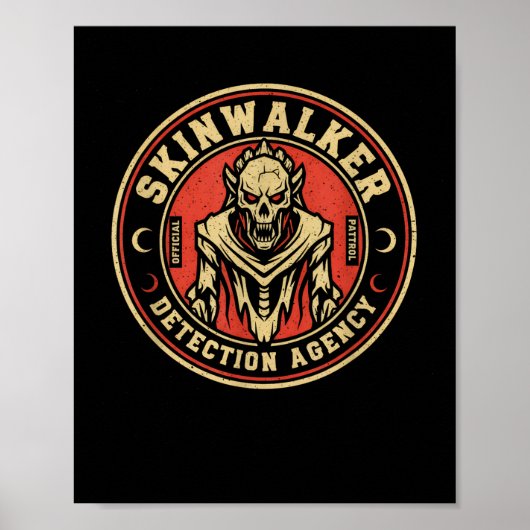 Skinwalker Detection Agency Funny Cryptid Skinwalk ポスター (正面)