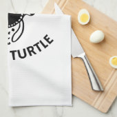 Skip A Straw Save A Turtle Copy Copy キッチンタオル (四つ折り)