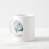 Skip Everything Go Skiing コーヒーマグカップ (正面左)