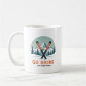 Skip Everything Go Skiing コーヒーマグカップ (左)