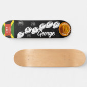 SKIPPA GEORGE 8 1/4" スケートボードデッキ (横)