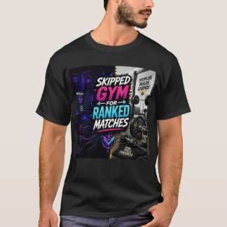 Skipped Gym For Ranked Matches: ユーモラスなゲーミングTシャツ Tシャツ