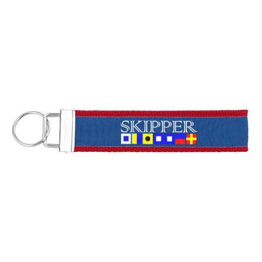 Skipperのタイトル航海のに名前のフラグ リストバンドキーホルダー (鍵左)