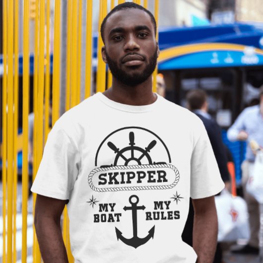Skipper My Boat My Rules Fisherman 素晴らし Gift Tシャツ
