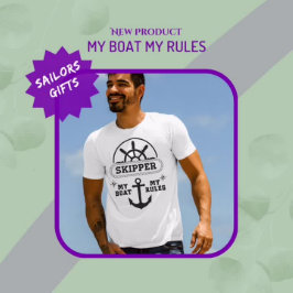 Skipper My Boat My Rules Fisherman 素晴らし Gift Tシャツ