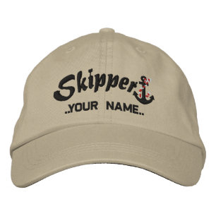 Skipper Personalize Your Name Ropeいかり 刺繍入りキャップ
