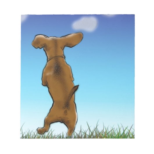 skipping_doxie_color ノートパッド (正面)