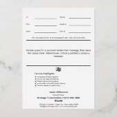 Skipping Rope Heart Design Modern Foil Gift Card 箔シーズンカード (裏面)