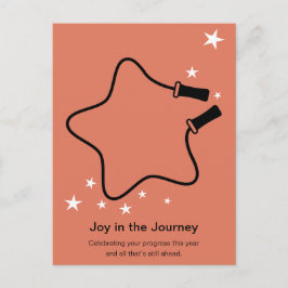 Skipping Rope Joy in the Journey Fitness Christmas シーズンポストカード