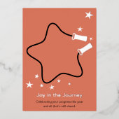 Skipping Rope Joy in the Journey Fitness Christmas 箔シーズンカード (正面)