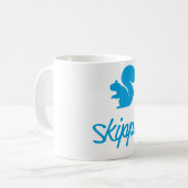 Skippleの白いマグ コーヒーマグカップ (正面左)