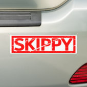 Skippyのスタンプ バンパーステッカー (車上)