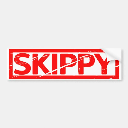 Skippyのスタンプ バンパーステッカー (正面)