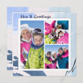 Skis & Greetings Christmas モダン Winter 3 Photo (正面/裏面)
