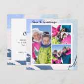Skis & Greetings Christmas モダン Winter 3 Photo (正面/裏面)