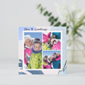 Skis & Greetings Christmas モダン Winter 3 Photo (スタンド正面)