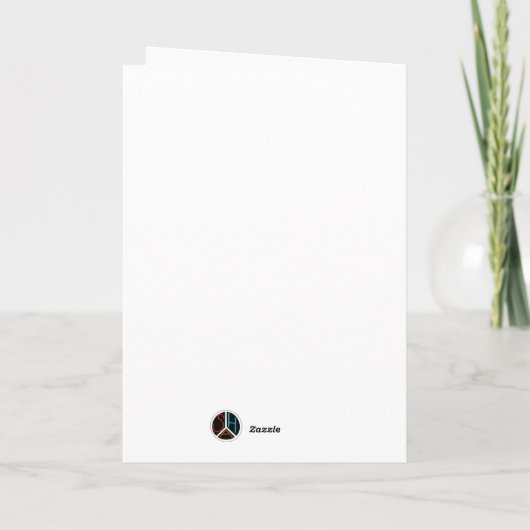 Skis & snowflakes on holiday カード (裏面)