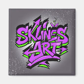 SklinesArt - 大胆なグラフィティロゴ マグネット (正面)